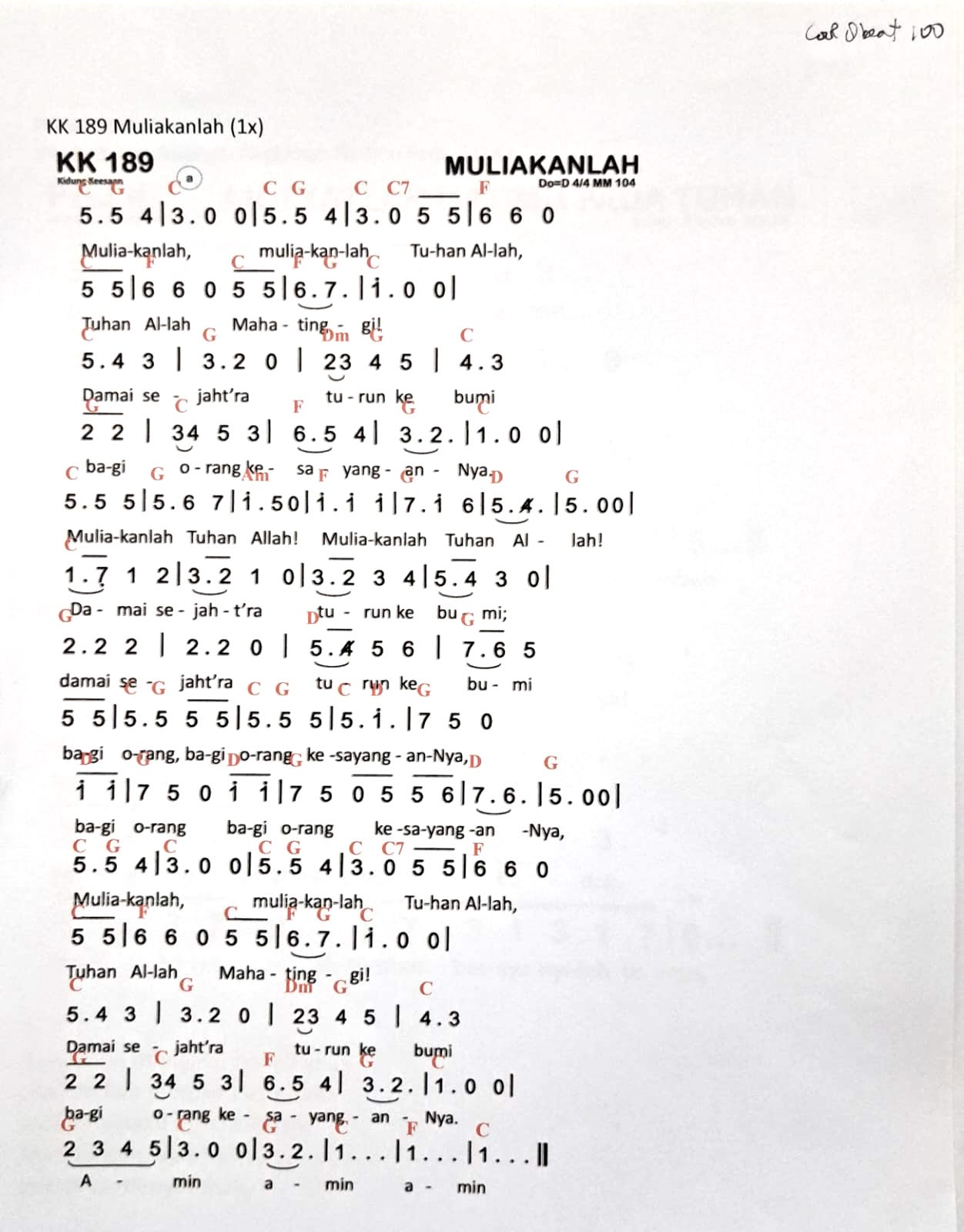 Chord KK 189